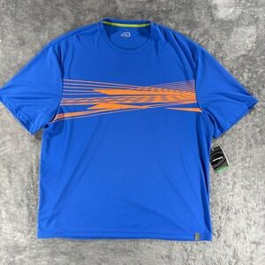 Performance Bicycle Crest Jersey Shirt Breathable Back Pocket Relaxed Fit Blue